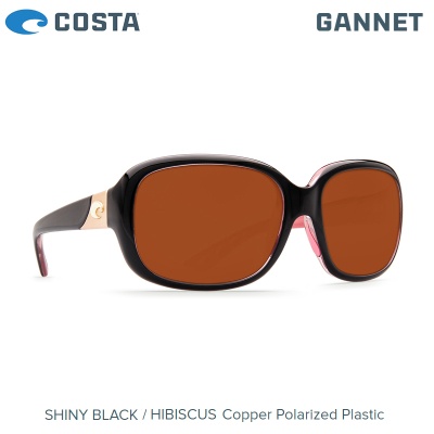 Слънчеви очила Costa Gannet | Shiny Black Hibiscus | Copper 580P | GNT 132 OCP