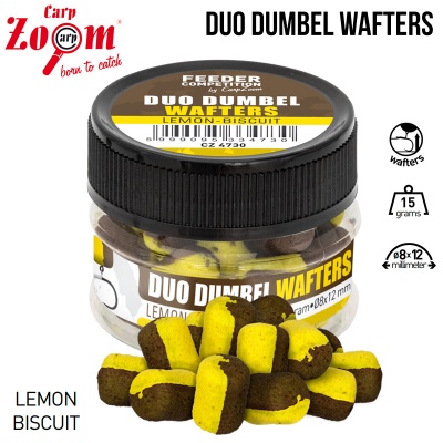 Плуващи топчета Carp Zoom Duo Dumbel Wafters Lemon-Biscuit CZ4730