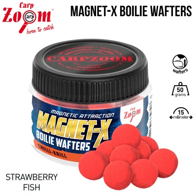 Плуващи топчета Carp Zoom Magnet-X Boilie Wafters Strawberry-Fish CZ4761