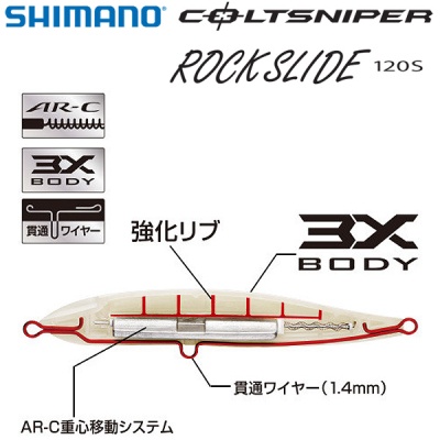 Shimano Coltsniper ROCK SLIDE 120S дизайн