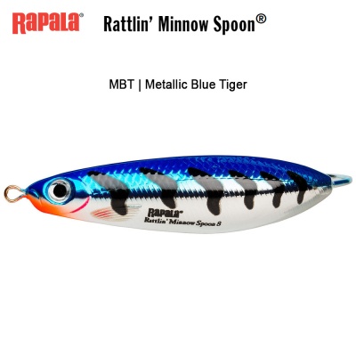 Rapala Rattlin Minnow Spoon | MBT Metallic Blue Tiger | Воблер