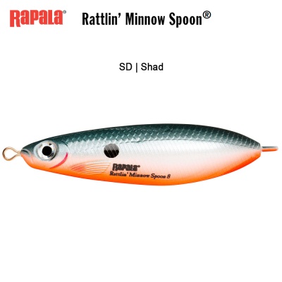 Rapala Rattlin Minnow Spoon 8см | воблер