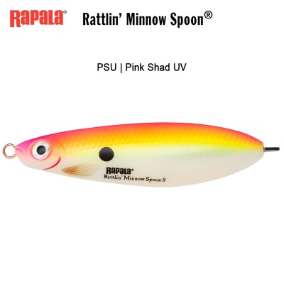 Rapala Rattlin Minnow Spoon | PSU Pink Shad UV | Воблер