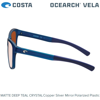 Слънчеви очила Costa OCEARCH® Vela | Matte Deep Teal Crystal | Copper Silver Mirror 580P | VLA 276OC OSCP