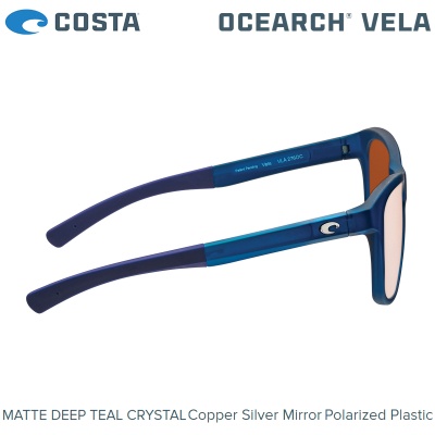 Слънчеви очила Costa OCEARCH® Vela | Matte Deep Teal Crystal | Copper Silver Mirror 580P | VLA 276OC OSCP