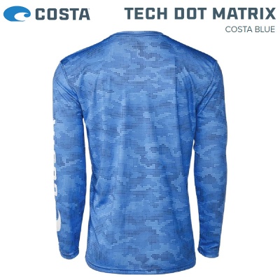 Costa Technical Dot Matrix | Long Sleeve | Costa Blue | TECHDOT-CB