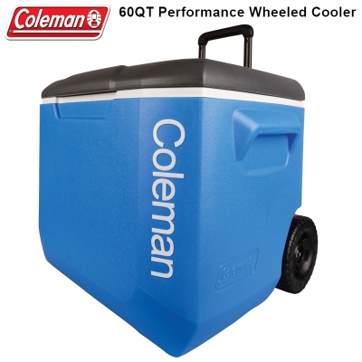 Coleman 60QT Tri Color Performance Wheeled Cooler 36084