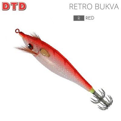 DTD Retro Bukva Squid Jig | Red
