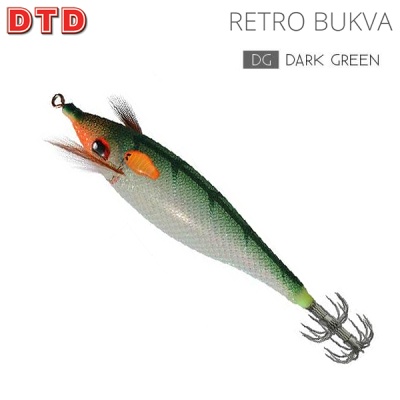 DTD Retro Bukva Squid Jig | Dark Green