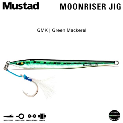 Mustad Moonriser Vertical Jig | GMK Green Mackerel