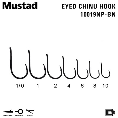 Mustad 10019NP-BN | Size Chart