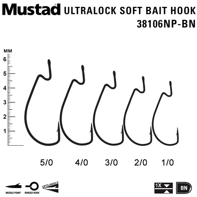Mustad 38106NP-BN | Size Chart