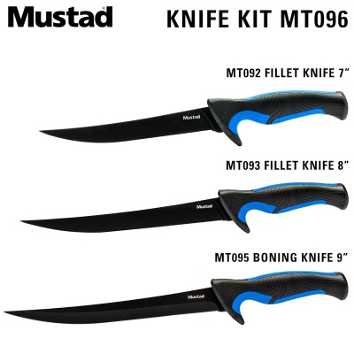 Комплект ножове с точило Mustad Knife Kit MT096 | Ножове MT092, MT093, MT095