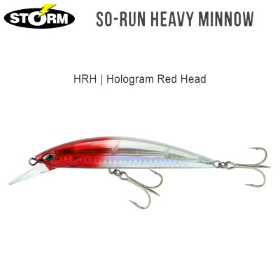 Storm So-Run Heavy Minnow 11cm | HRH Hologram Red Head