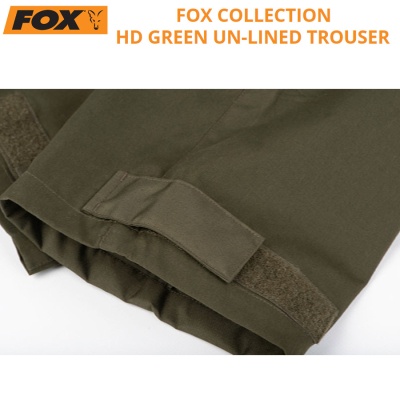Fox Collection HD Green Unlined Trouser | Ankle Cuff