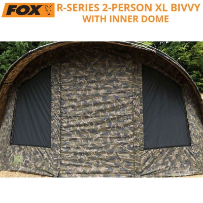 Двуместна двуслойна палатка Fox R Series 2 Man XL Khaki Bivvy with Inner Dome | CUM250
