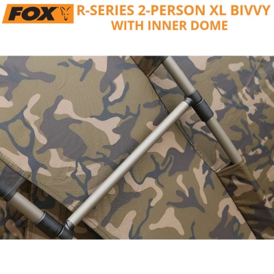 Fox R Series 2 Man XL Bivvy with Inner Dome | Khaki Pattern | CUM250