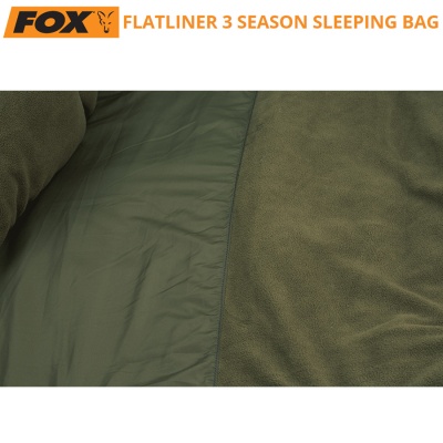 FOX Flatliner 3 Season Sleeping Bag | CSB053 | Полар при главата и кракара и полиестер за лесно движение в чувала