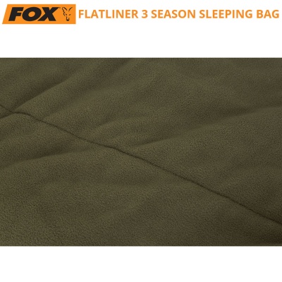 FOX Flatliner 3 Season Sleeping Bag | CSB053 | Whole of top layer is micro fleece