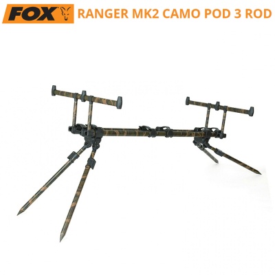 Fox Ranger MK2 Camo Pod 3 Rod | CRP039 | CRP039 | Carp Fishing Rod Pod | 3 Rods