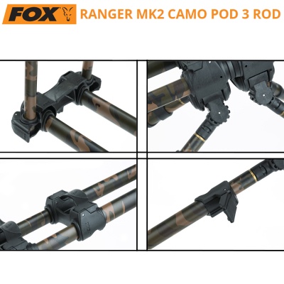 Fox Ranger MK2 Camo Pod 3 Rod | CRP039 | CRP039 | Carp Fishing Rod Pod | 3 Rods