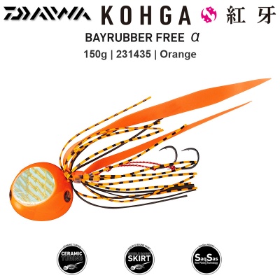 Daiwa Kohga Bay Rubber Free Alpha Jig 150g | 05 Orange