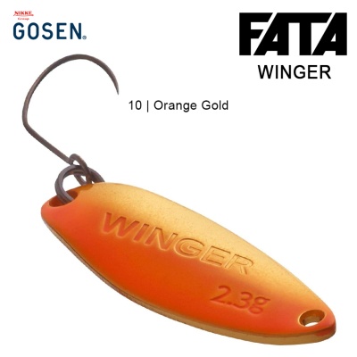 Trout Fishing Spoon Gosen FATA Winger | 10 Orange Gold