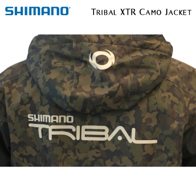 Водоустойчиво яке Shimano Tribal XTR Camo Jacket | SHJACK18XTR | Лого на гърба