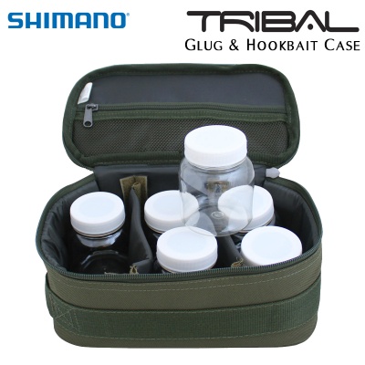 Чанта с бурканчета за стръв Shimano Tribal Glug and Hookbait Case | SHTR17 | 6 бурканчета в комплекта