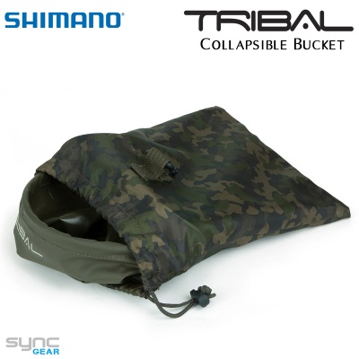 Shimano Tribal Sync Collapsible Bucket | SHTSC28 | Compact flat design with bag