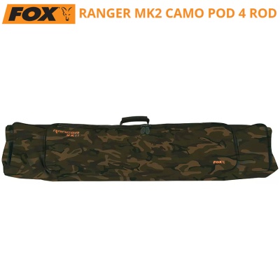 Fox Ranger MK2 Camo Pod 4 Rod | CRP040 | Carp Fishing Rod Pod | Case
