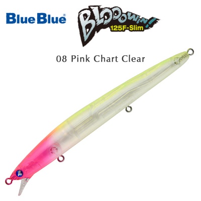 Blue Blue Blooowin 125F Slim | 08 Pink Back Chartreuse Clear