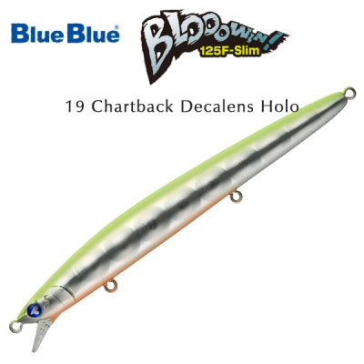 Blue Blue Blooowin 125F Slim | 19 Chartreuse Back Decalens Holo