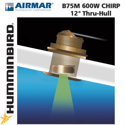 Airmar B75M Chirp-ready Titled Element™ Thru‑hull | 12° tilted version