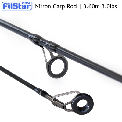 FilStar Nitron Carp Rod | 3.60m 3.0lbs | Guides