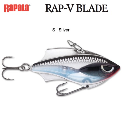 Rapala Rap-V Blade | Blade Bait - Lipless Crankbait Hybrid | Silver S