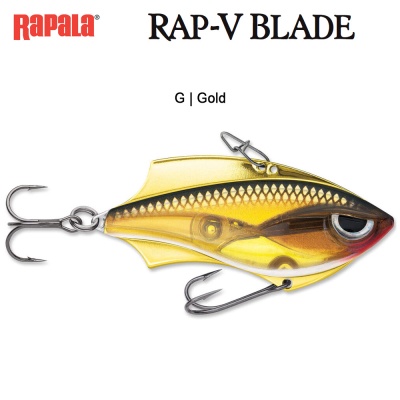 Rapala Rap-V Blade | Blade Bait - Lipless Crankbait Hybrid | Gold G