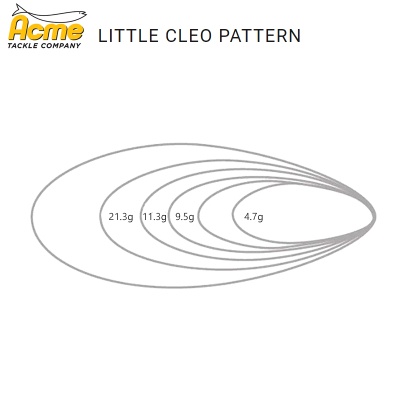 Acme Little Cleo Pattern Spinning Spoon | Size Chart