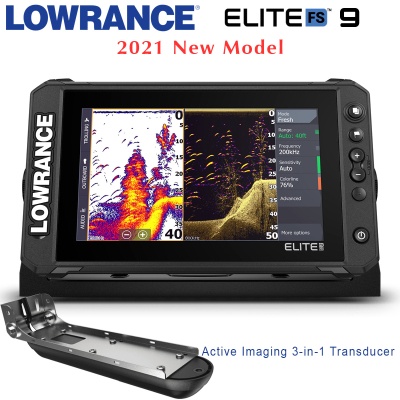 Lowrance Elite-9 FS with Active Imaging 3-in-1 Transducer | Fish Reveal Screen