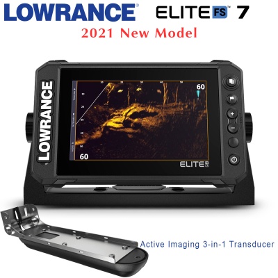 Lowrance Elite-7 FS with Active Imaging 3-in-1 Transducer | Active Target Screen