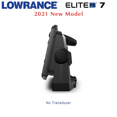 Lowrance Elite-7 FS with No Transducer | Side View