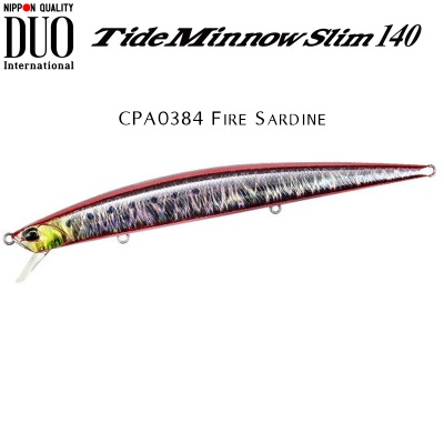 DUO Tide Minnow Slim 140 | CPA0384 Fire Sardine