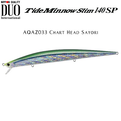 DUO Tide Minnow Slim 140SP | AQAZ033 Chart Head Sayori