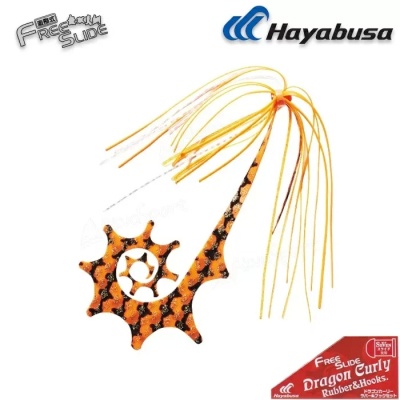 Hayabusa Free Slide DRAGON Curly Rubber & Hooks SE137-07 | Тай ръбър с куки