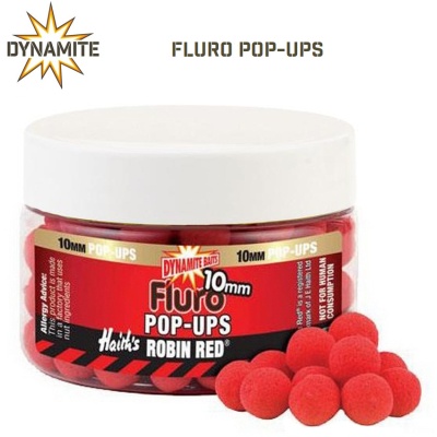 Плуващи топчета Dynamite Baits Robin Red Fluro Pop-Ups 10mm