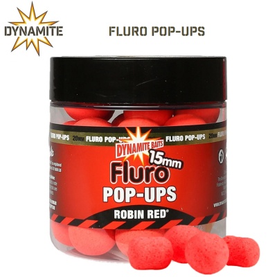 Плуващи топчета Dynamite Baits Robin Red Fluro Pop-Ups 15mm