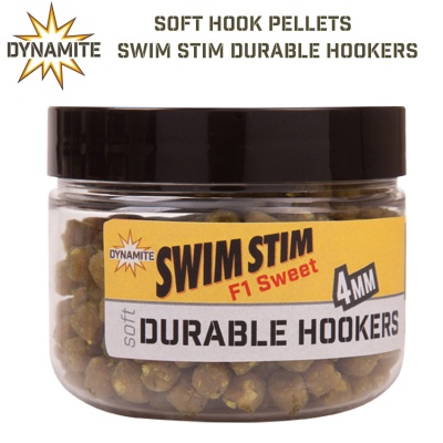 Пелети Dynamite Baits Swim Stim Durable Hookers | Soft Hook Pellets 4mm | Yellow F1