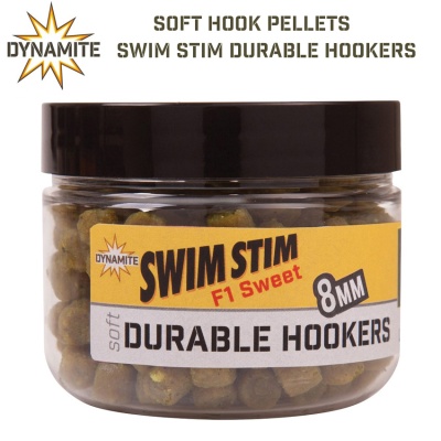 Меки пелети Dynamite Baits Swim Stim Durable Hookers | Soft Hook Pellets 8mm | Yellow F1