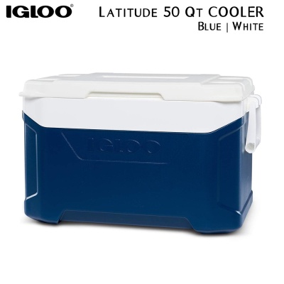 Igloo Latitude 50 qt Cooler | Blue White color