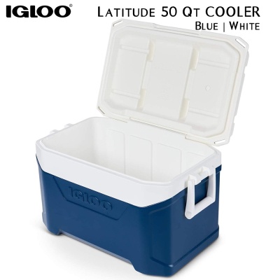 Хладилна чанта Igloo Latitude 50 QT | Син-Бял цвят